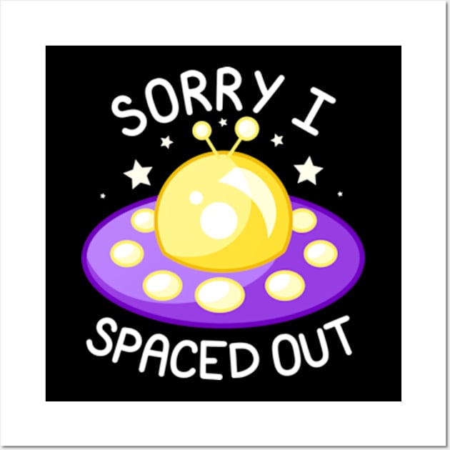 Sorry I Spaced Out - Yellow and Purple Wall Art by JadedOddity